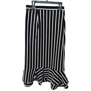 New w/o Tags! Navy and White Striped Ruffle Skirt - Size 22/24 W - Cato